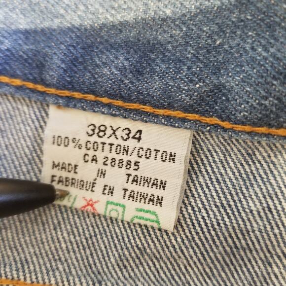 Stash Vtg 80's 90's Men's High Waist Classic Fit Regular Cut Jeans Size 38 x 34 - Picture 7 of 14